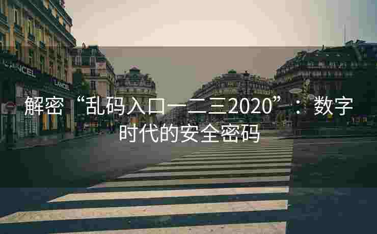 解密“乱码入口一二三2020”：数字时代的安全密码